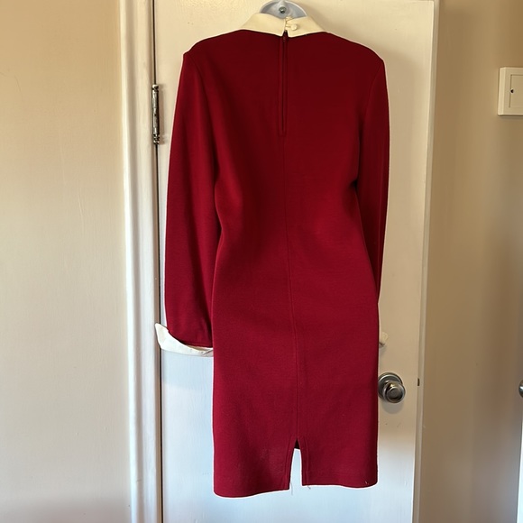 Beechers Brook - 1990s Vintage Red Wednesday Dress - Picture 3 of 6